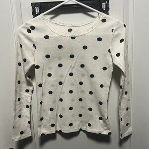 White Top with Black Polka Dots